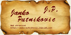 Janko Putniković vizit kartica